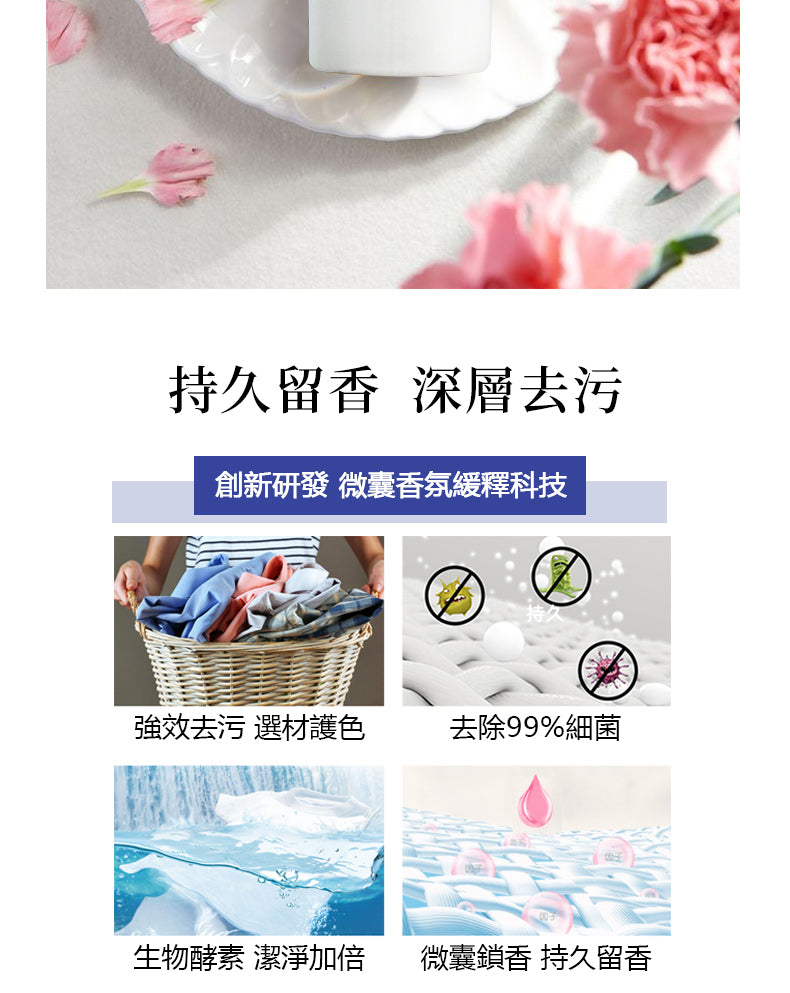 藍風鈴香水洗衣液，洗一次香15天！
